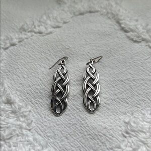 Brighton Silver Braided Earrings
